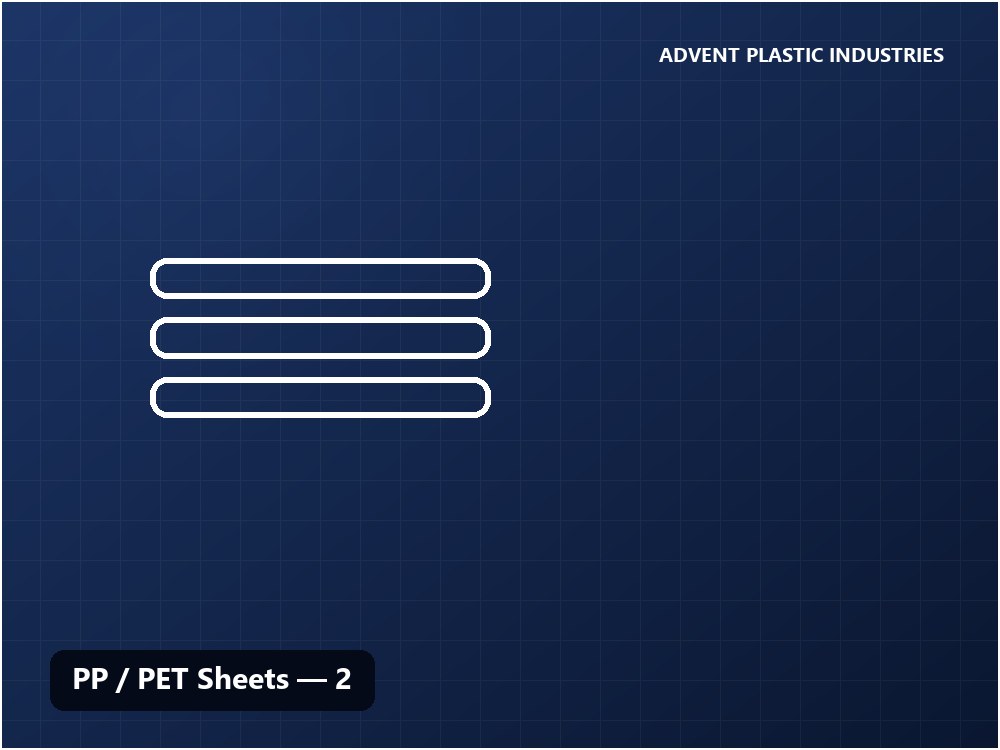 Custom colour PP sheet range